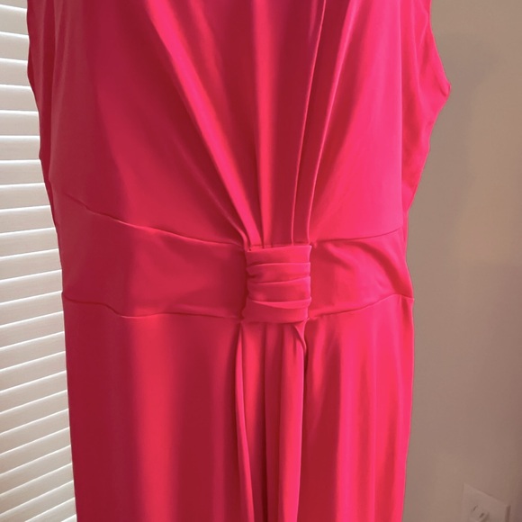 Hot pink mock tie dress - Picture 2 of 6